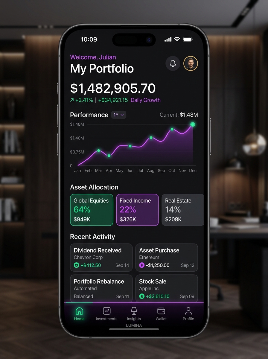 Lumina Wealth Management Mobile App
